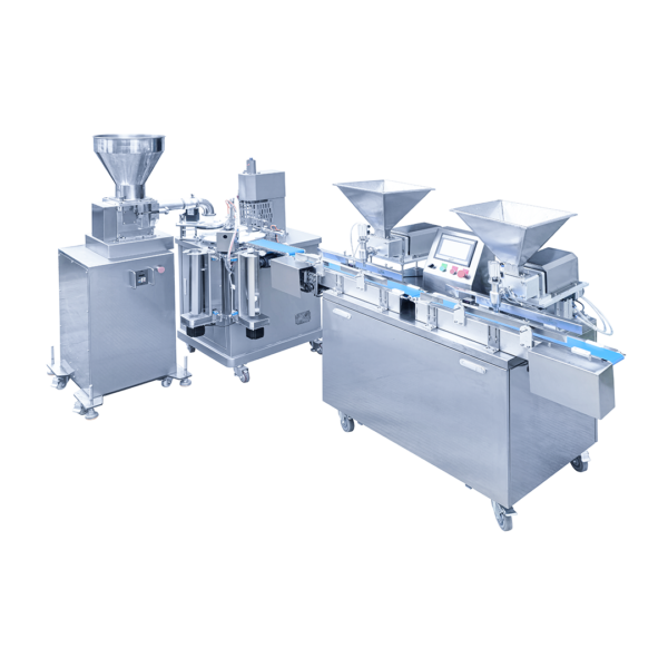tart/pie forming machine with filling and feeder